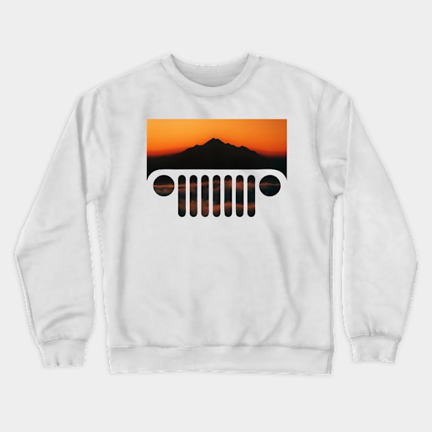 Mountain Jeep Crewneck Sweatshirt by cInox